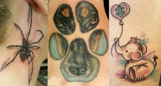 Scary and cute tattoos made by Lis