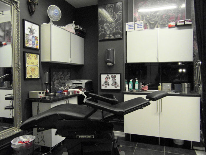 The tattoo chair where it all happens