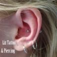 Freshly done conch piercing in the left ear