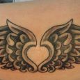 Angel wings forming a heart