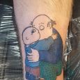 A Swedish cartoon of a boy and his dad