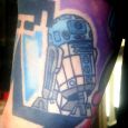 A tattoo of R2D2 from Star Wars