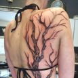 A tree on the side of the torso