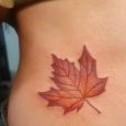 A maple leaf on the hip