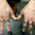 Japanese signs on the fingers