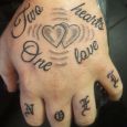 A tattooed declaration of love on the hand