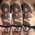 An asian dragon on the ribs