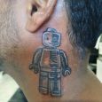 A darker lego figure on the neck