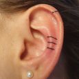A minimalistic ear tattoo